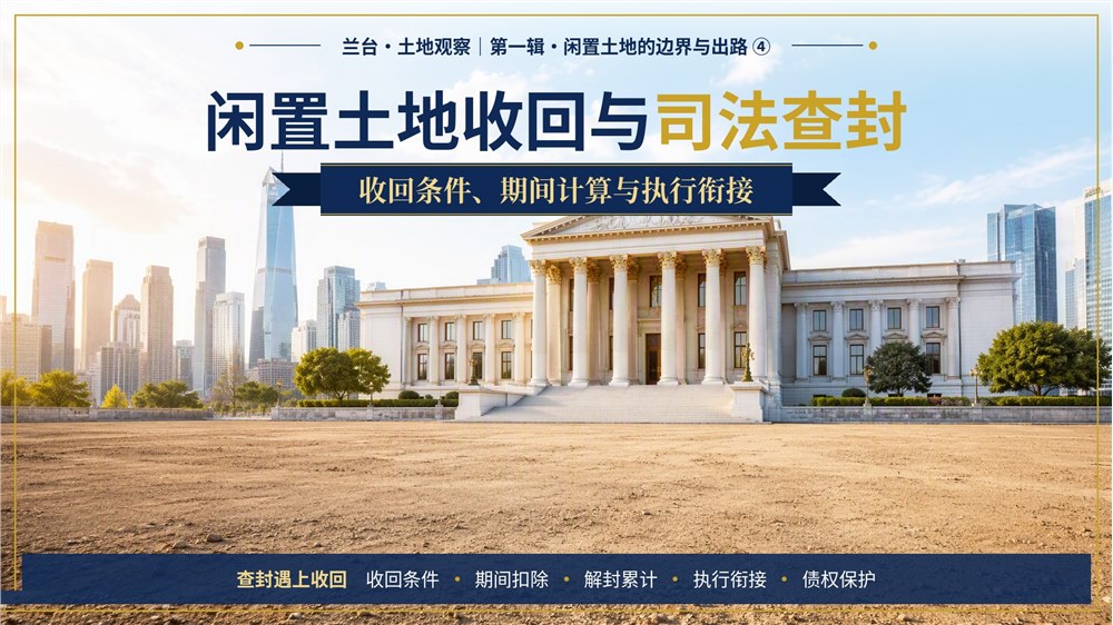 兰台 · 土地观察｜闲置土地收回与司法查封——收回条件、期间计算与执行衔接