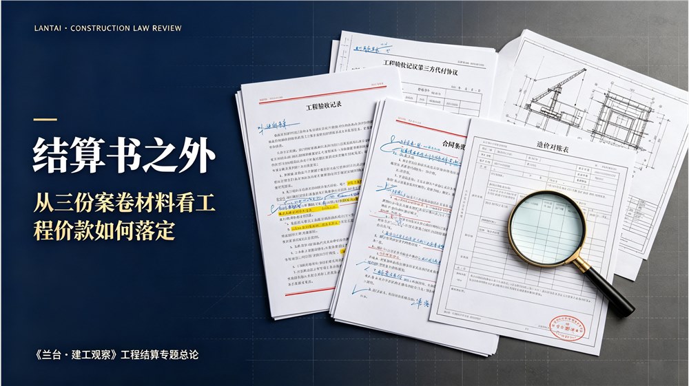 兰台 · 建工观察｜结算书之外——从三份案卷材料看工程价款如何落定